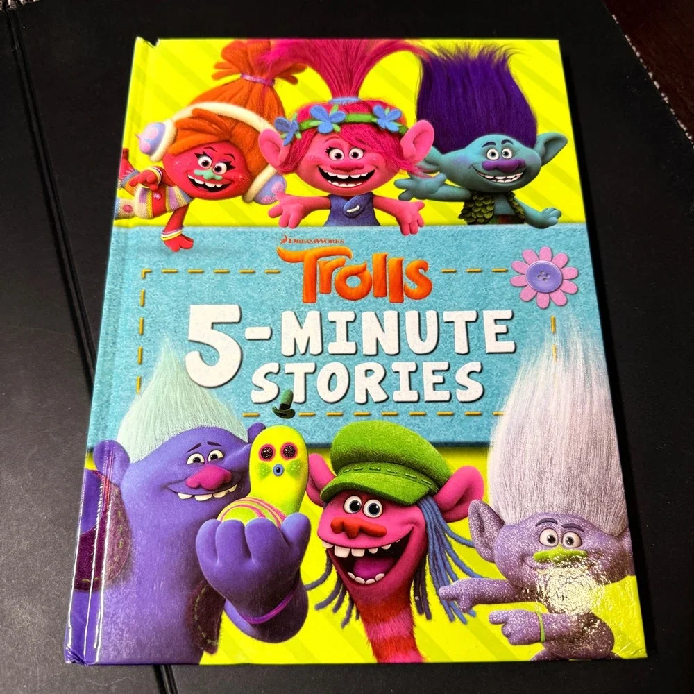 DreamWorks Trolls 5-Minute Stories Hardcover Book Bedtime Story